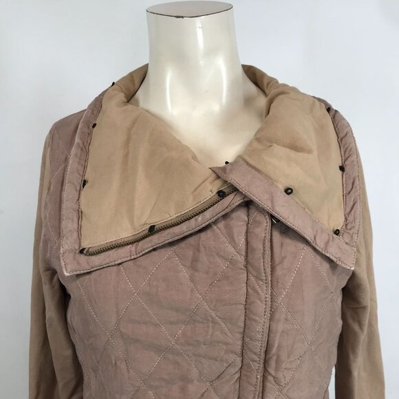 MARRAKECH ~ WOMENS XS ~ MAUVE QUILTED ASYMMETRICAL JACKET COAT - Picture 2 of 7